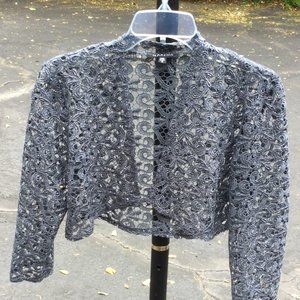 Marina Metallic Long Sleeve Cover Top